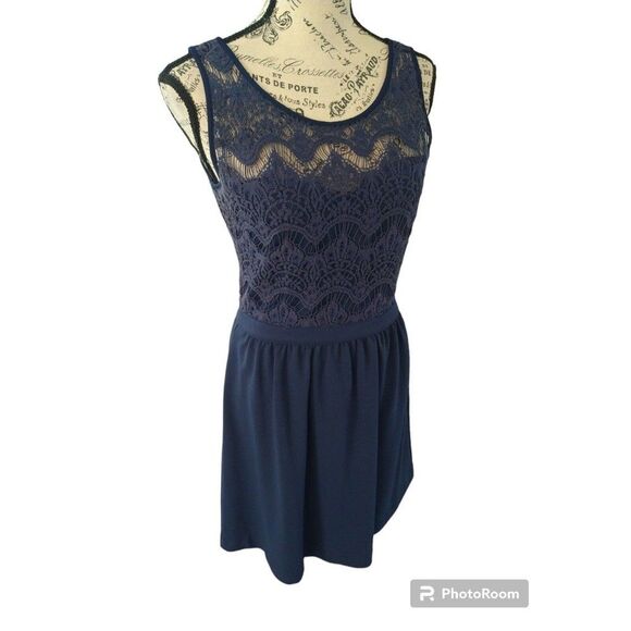 Lilly Pulitzer Sleeveless Lace Dress Sm Blue Y2k Feminine Cottage Core Boho - Picture 2 of 11